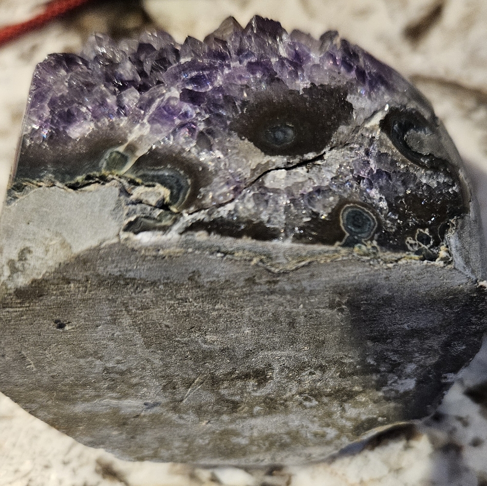 Amethyst Crystal Geode Home Accent - Picture 3 of 12